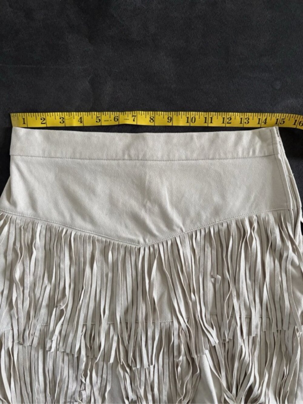Alya (Francesca's) Gina Fringe Side-Zip Western Cowgirl Mini Skirt | Size M - Picture 10 of 11